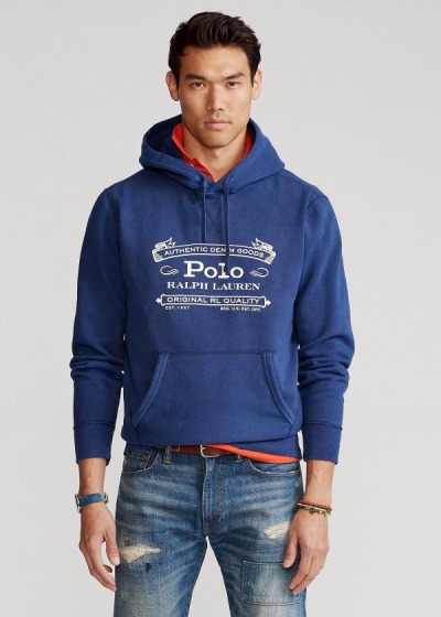 Sudaderas Con Capucha Polo Ralph Lauren Hombre Azul Marino - Fleece Graphic - AQODK5907